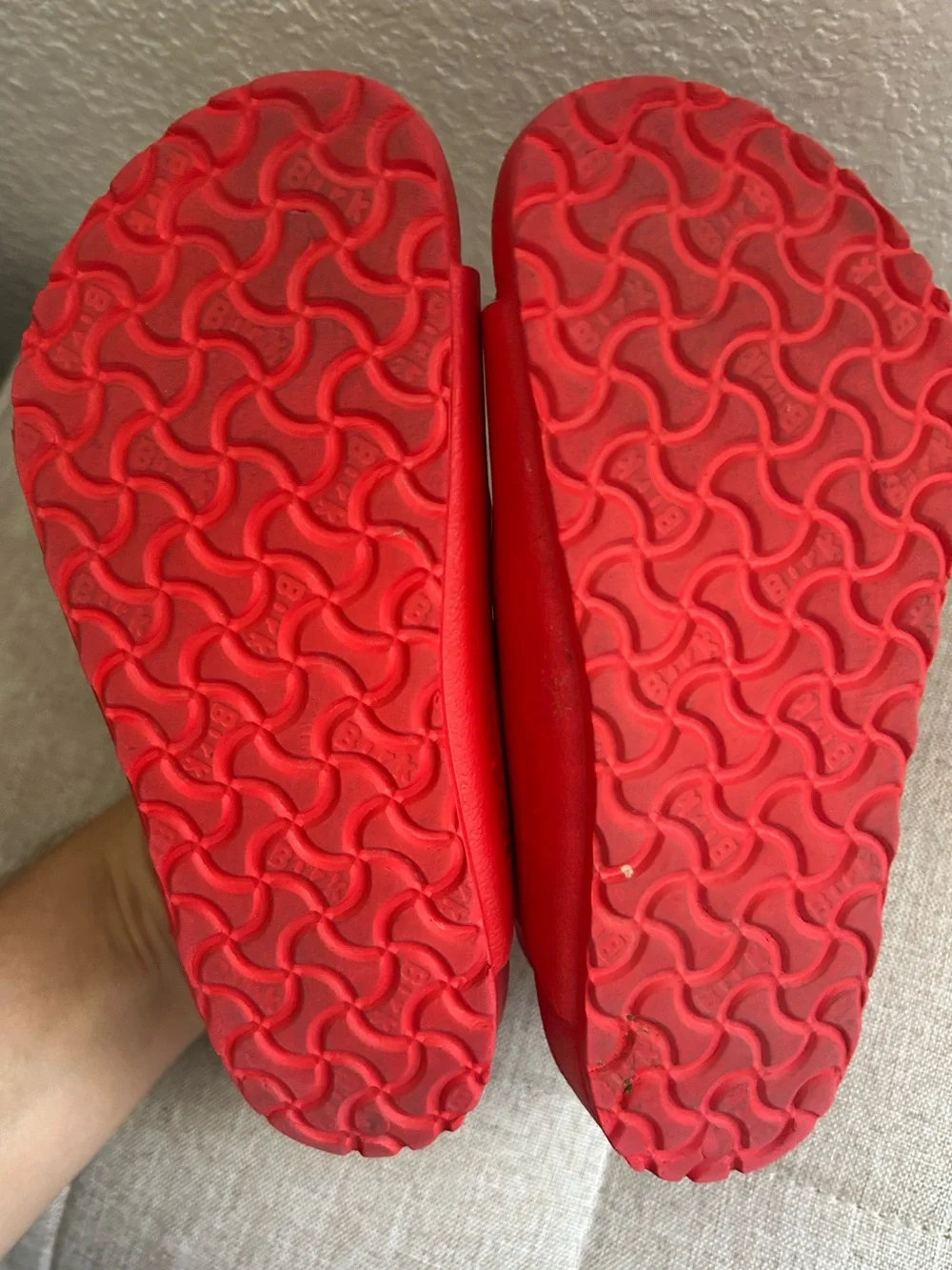 Birkenstock Kids Red Two-Strap EVA Sandals size 28